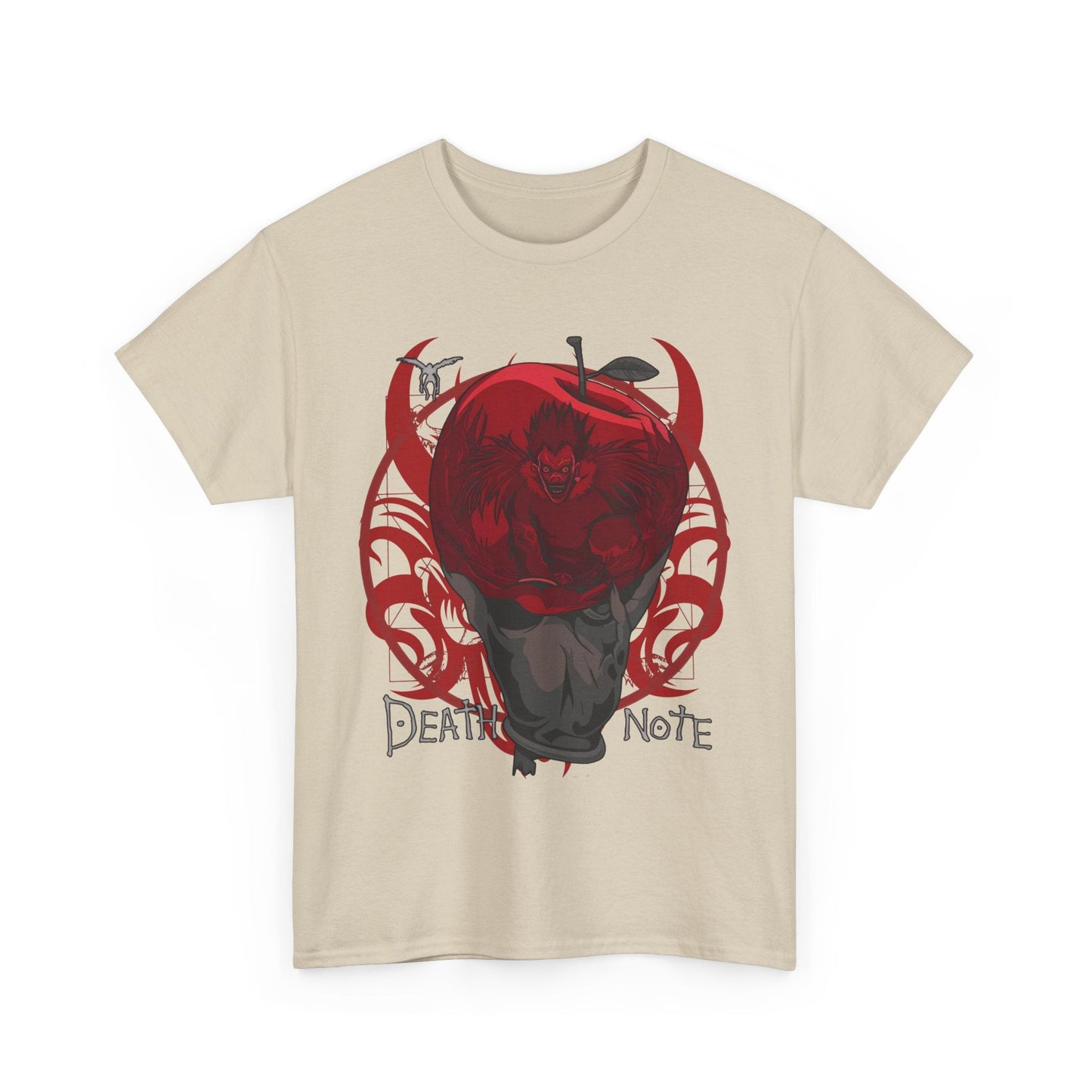 Death Note Apple T-Shirt – 100% Cotton Anime Tee Featuring Ryuk’s Iconic Red Apple