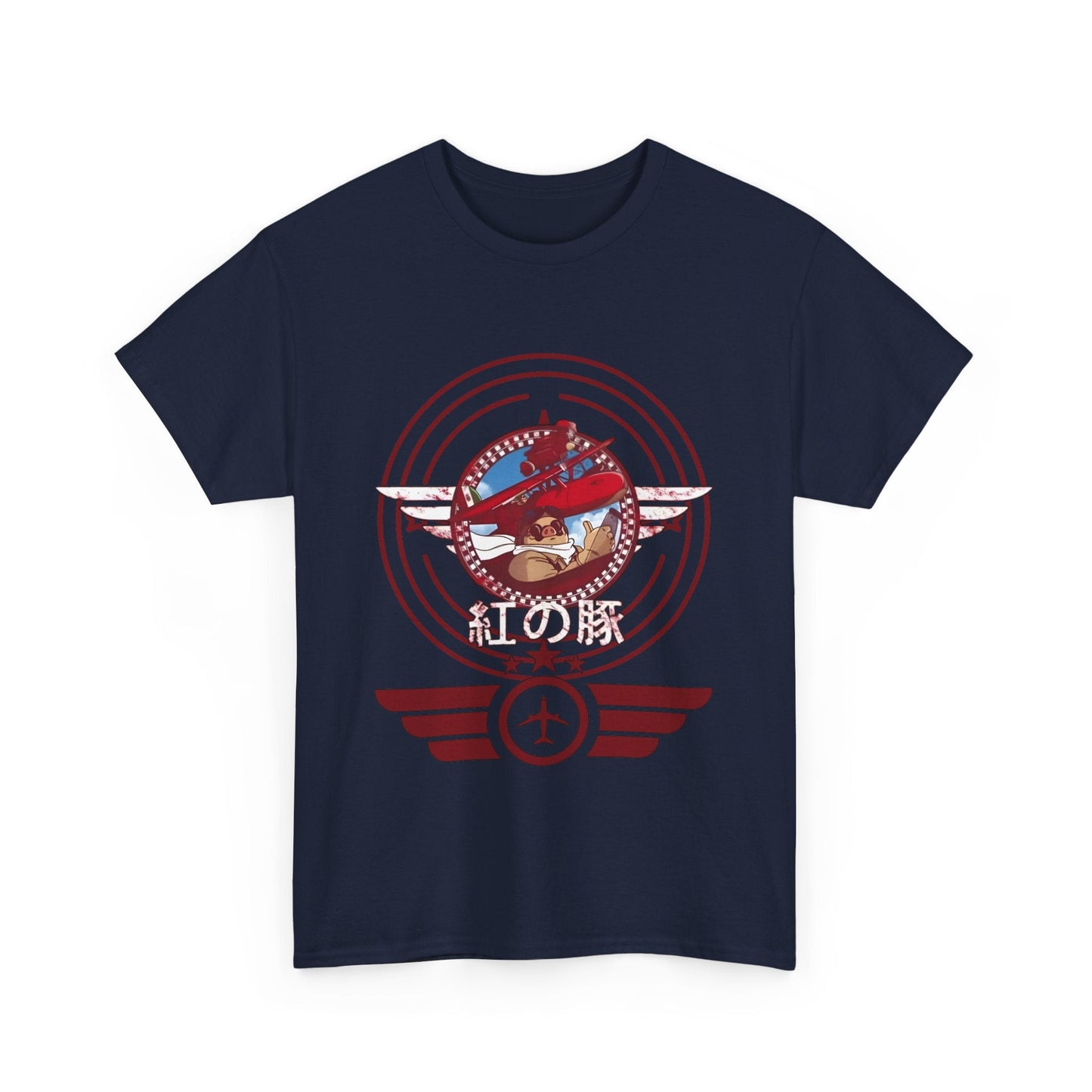 Porco Rosso Aviator T-Shirt – 100% Cotton Studio Ghibli Pilot Anime Tee