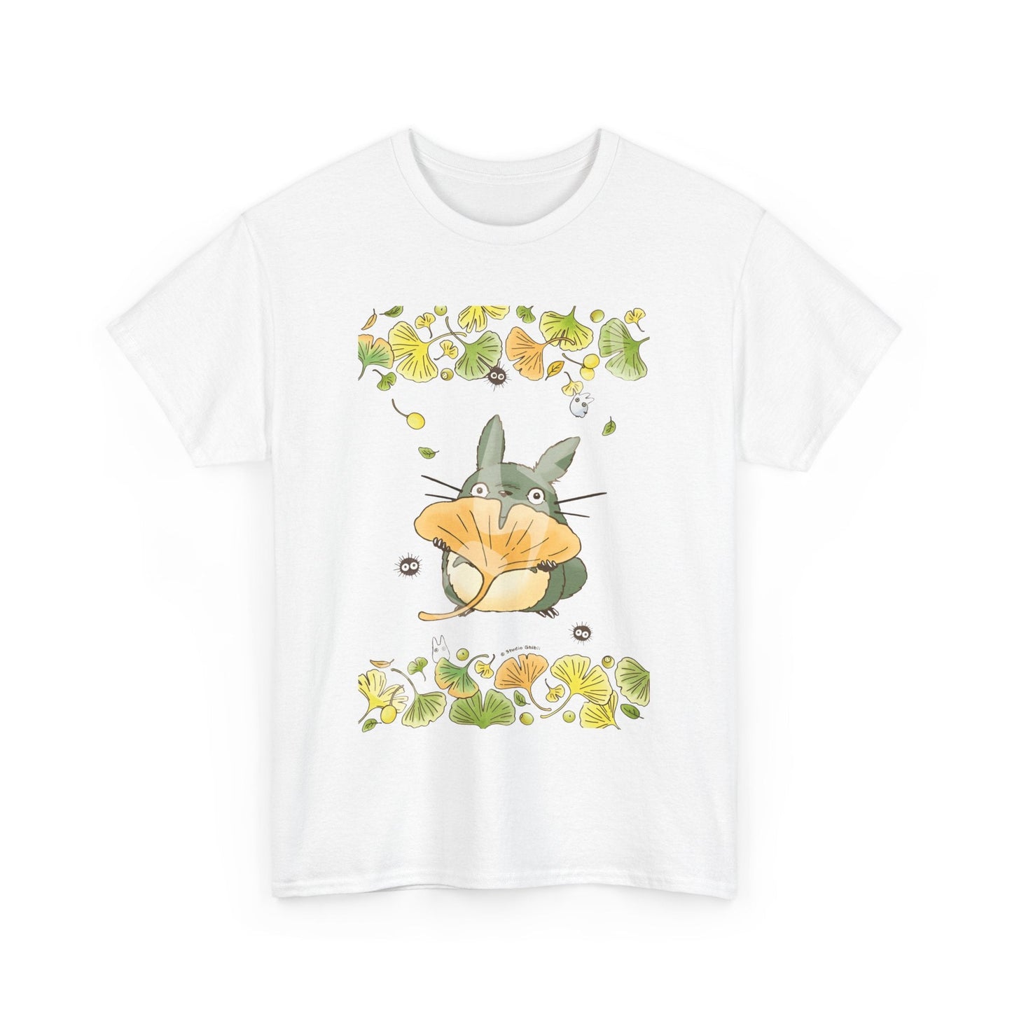 Totoro Flowers Dream T-Shirt – 100% Cotton Gildan 5000 | Studio Ghibli Aesthetic Anime Tee