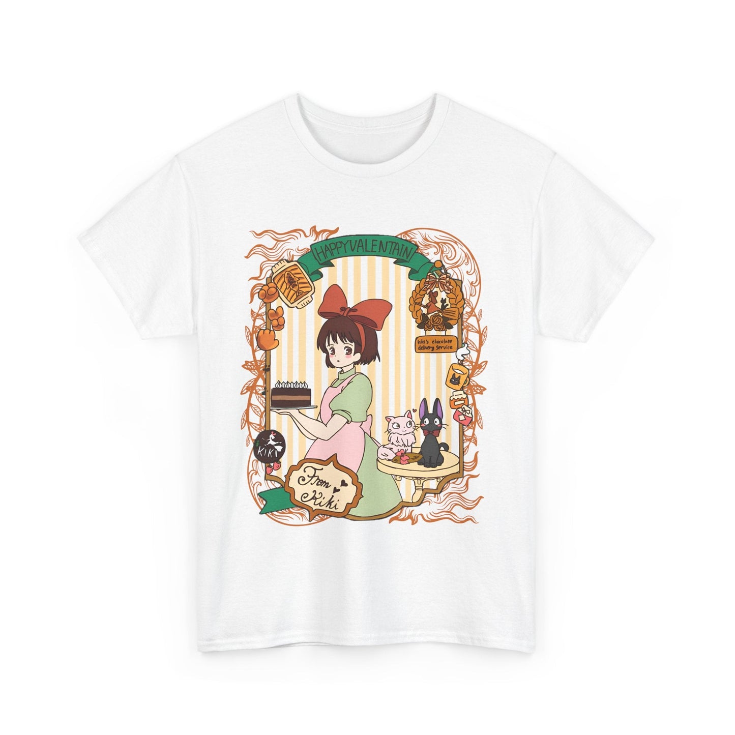 Kiki Happy Studio Ghibli T-Shirt – 100% Cotton Kiki’s Delivery Service Tee for Anime Fans
