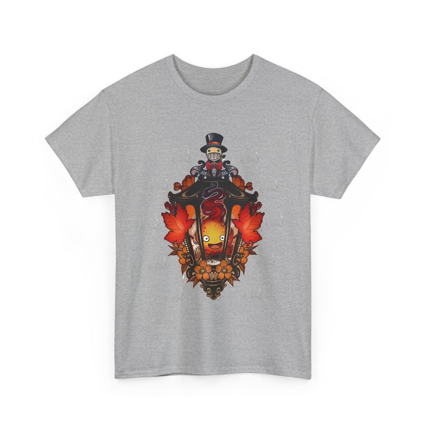 Calcifer T-Shirt – 100% Cotton "Howl's Moving Castle" Studio Ghibli Fire Demon Tee for Anime Fans