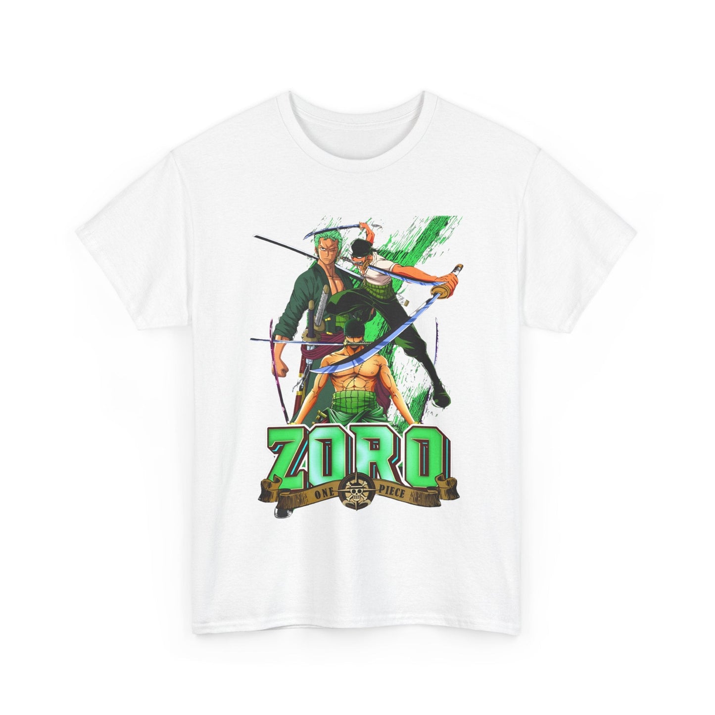 Roronoa Zoro Sword T-Shirt – 100% Cotton One Piece Anime Tee for True Fans