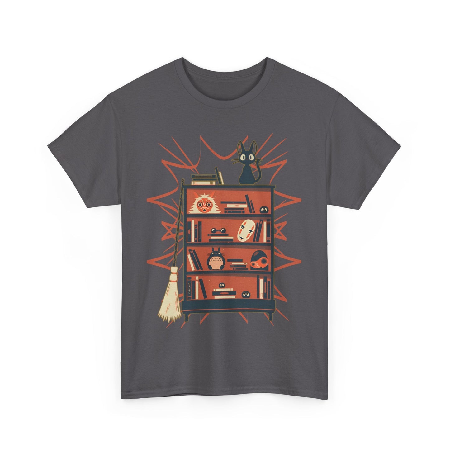 Jiji T-Shirt – 100% Cotton Gildan 5000 | Kiki's Delivery Service Studio Ghibli Cute Cat Tee