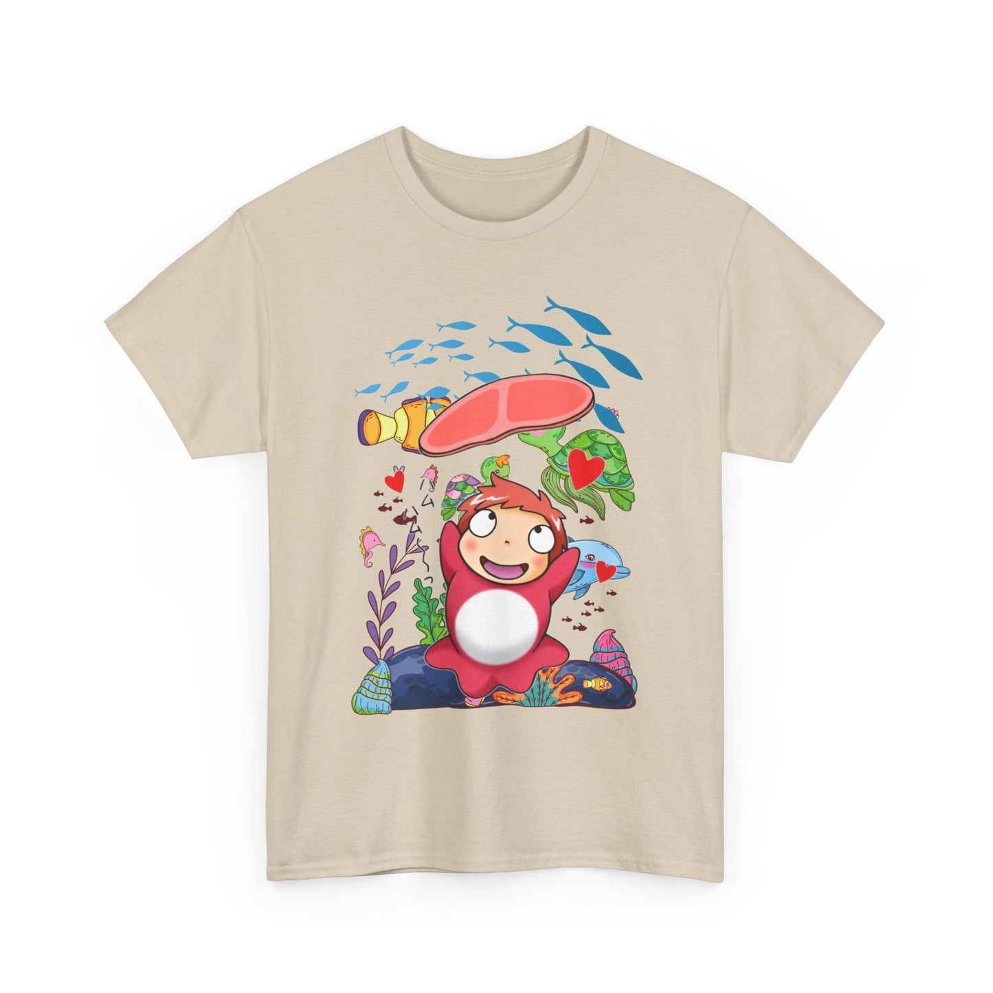 Studio Ghibli Characters Sketch T-Shirt – 100% Cotton Anime Tee Featuring Hand-Drawn Ghibli Icons