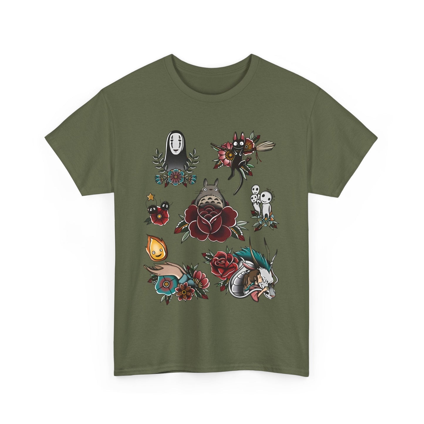 Studio Ghibli Characters T-Shirt – 100% Cotton Anime Tee Featuring Iconic Ghibli Designs