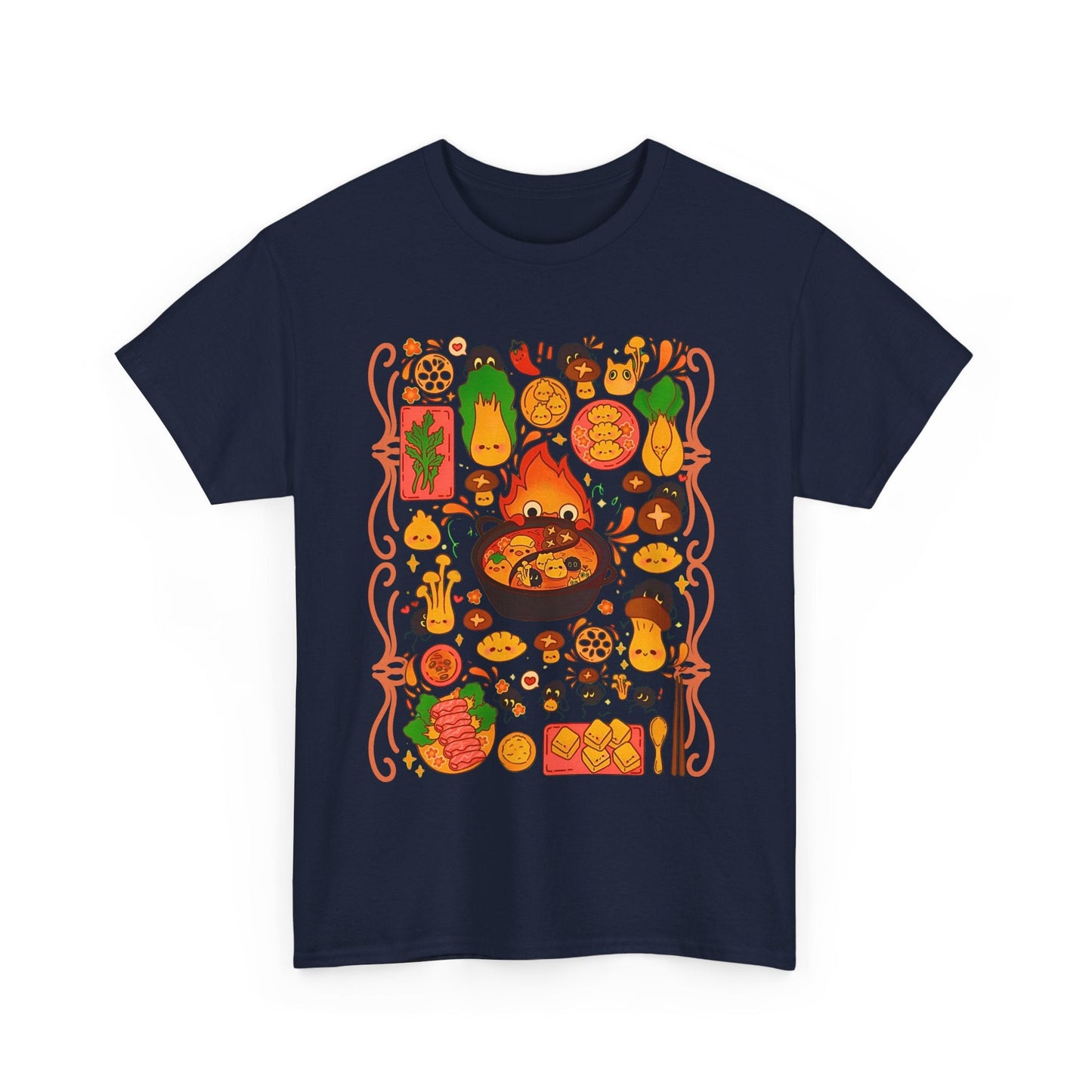 Calcifer Breakfast T-Shirt – 100% Cotton Studio Ghibli Shirt Inspired by Howl’s Moving Castle