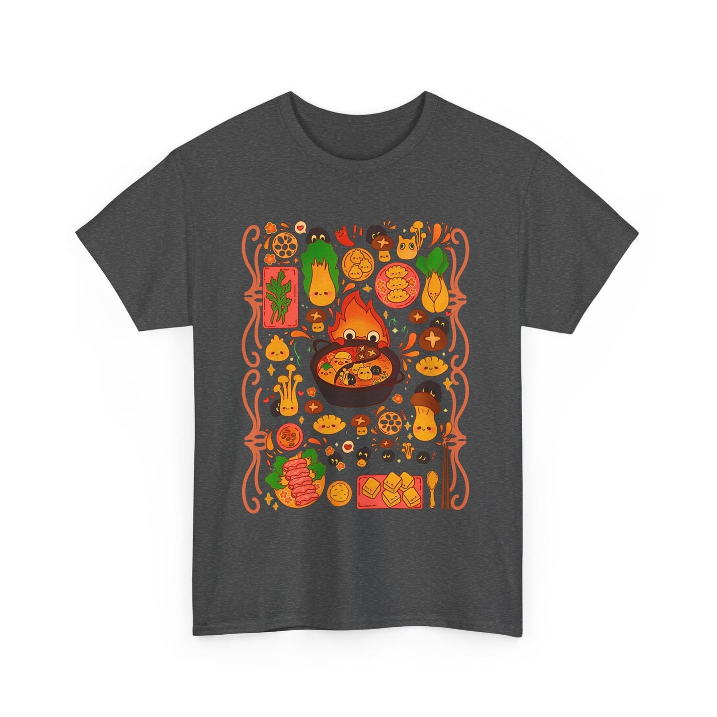 Calcifer Breakfast T-Shirt – 100% Cotton Studio Ghibli Shirt Inspired by Howl’s Moving Castle