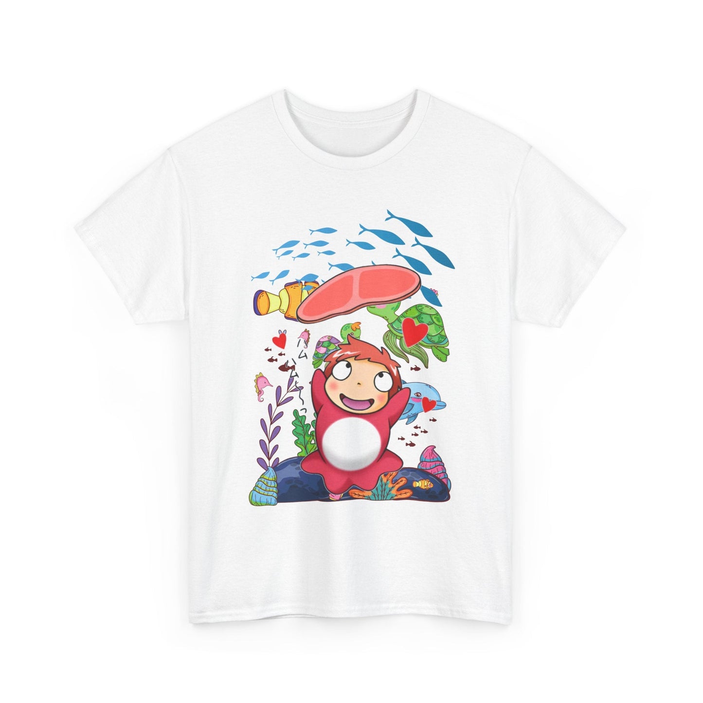Studio Ghibli Characters Sketch T-Shirt – 100% Cotton Anime Tee Featuring Hand-Drawn Ghibli Icons