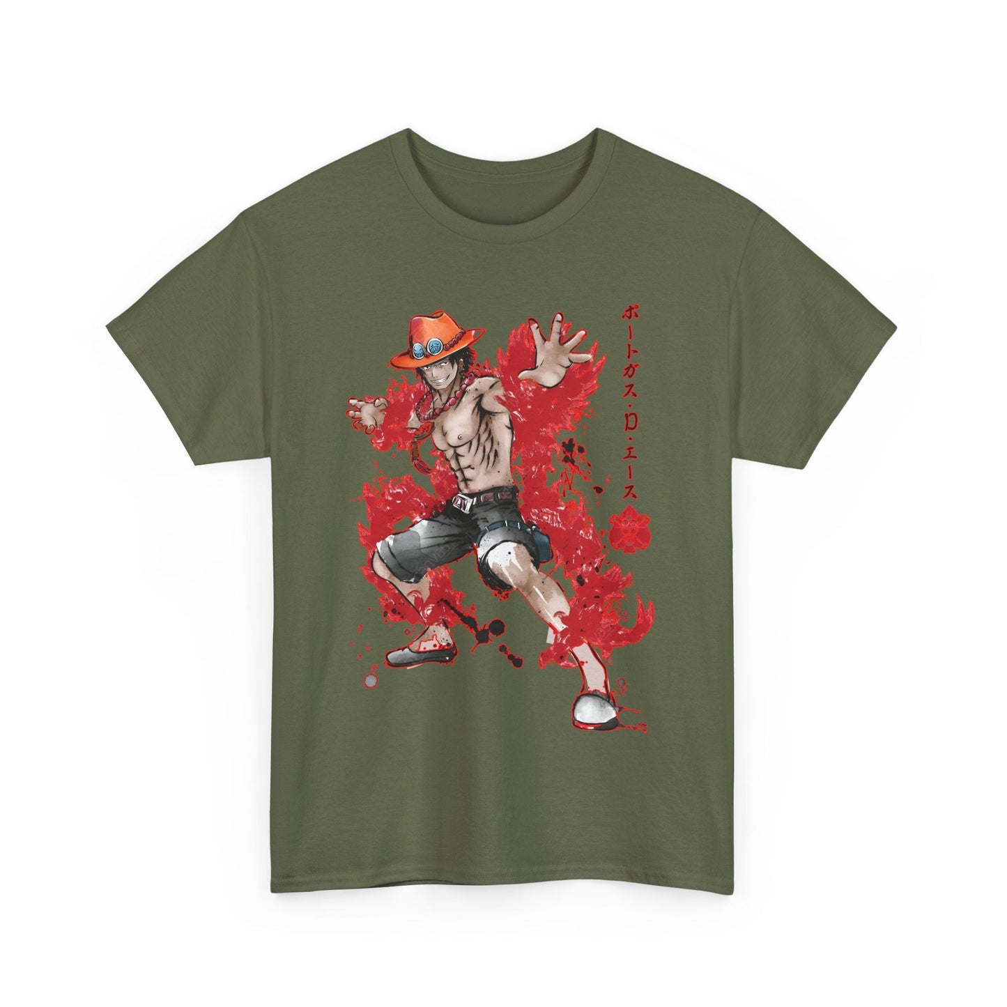 Portgas D. Ace One Piece T-Shirt – 100% Cotton Anime Tee for Fans