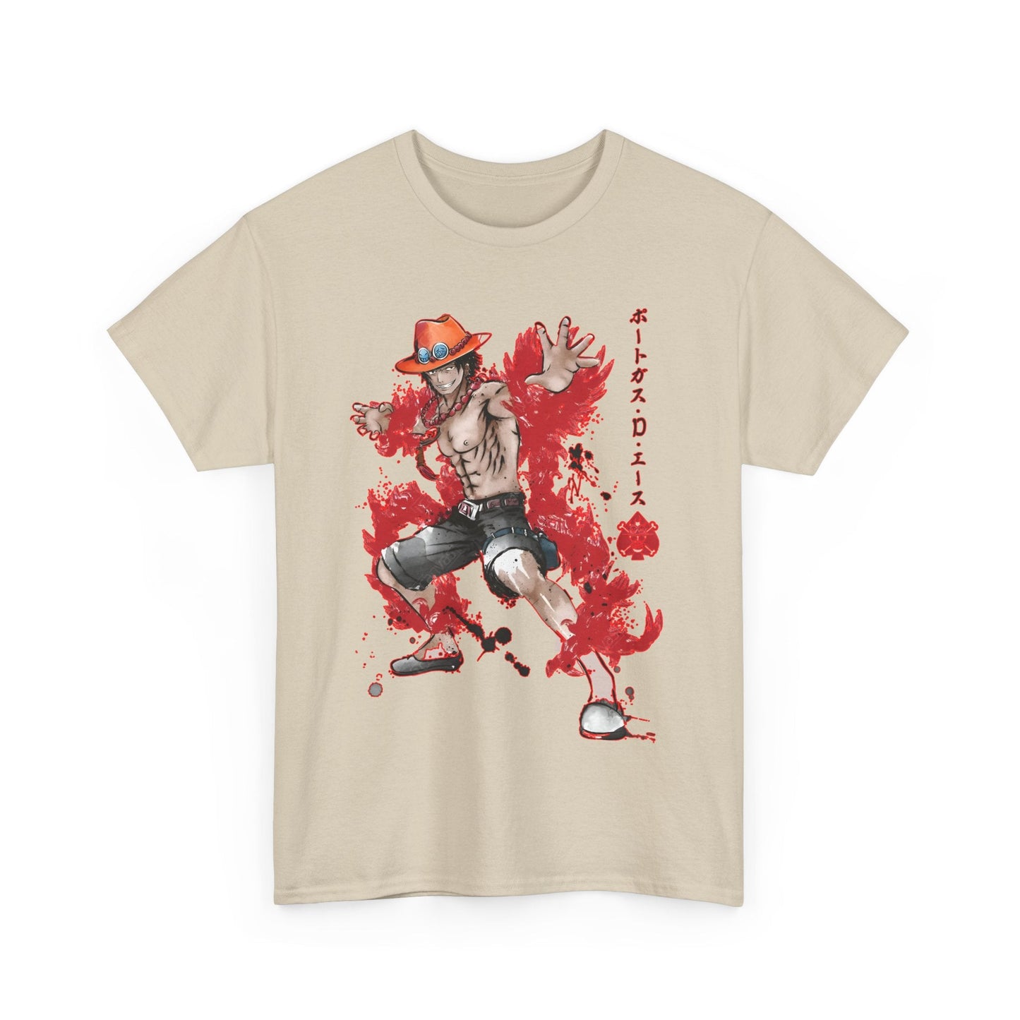 Portgas D. Ace One Piece T-Shirt – 100% Cotton Anime Tee for Fans
