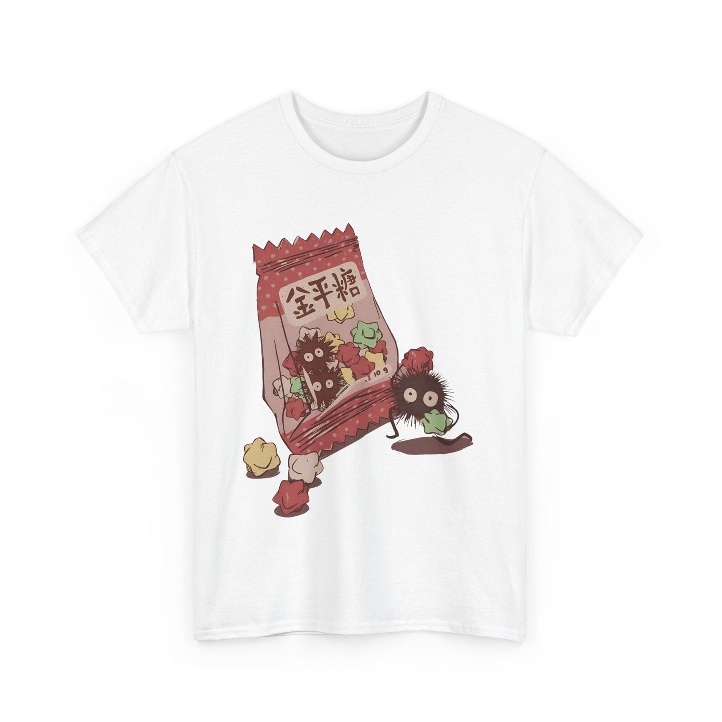 Soot Sprites Candy T-Shirt – 100% Cotton Cute Studio Ghibli Anime Tee