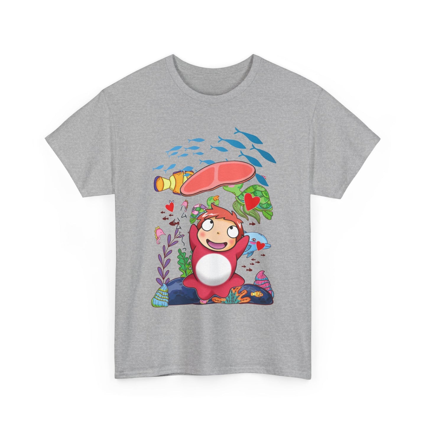 Studio Ghibli Characters Sketch T-Shirt – 100% Cotton Anime Tee Featuring Hand-Drawn Ghibli Icons