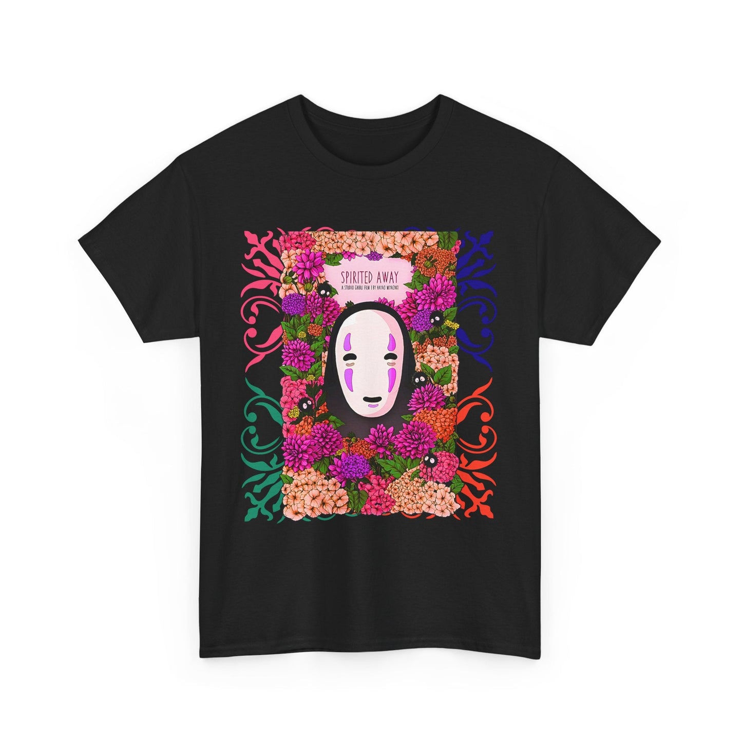 No Face Spirited Away T-Shirt – 100% Cotton Gildan 5000 | Studio Ghibli Anime Tee
