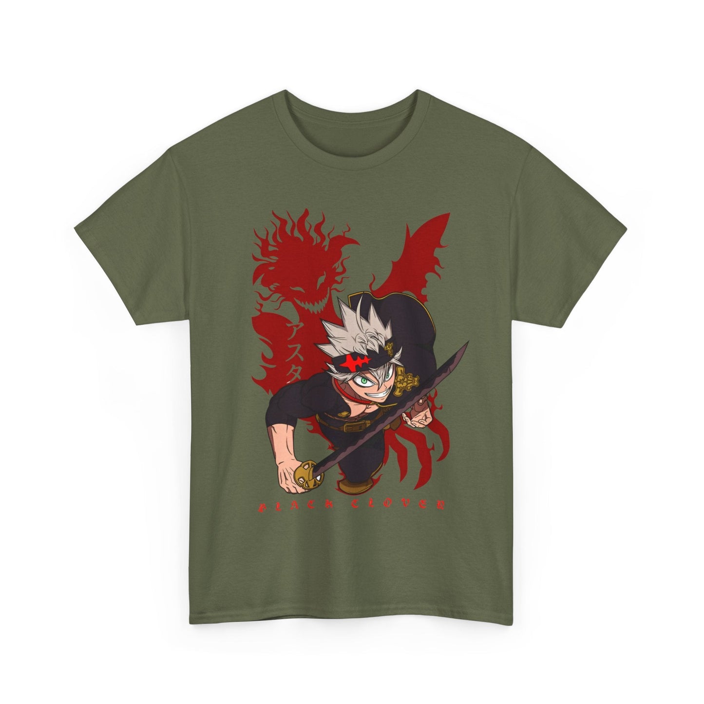 Asta Black Clover T-Shirt – 100% Cotton Anime Tee for Magic Knight Fans