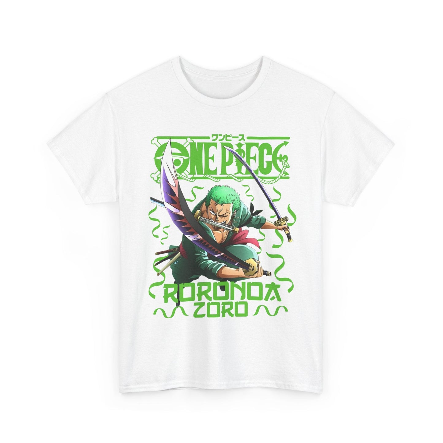 Roronoa Zoro Sword T-Shirt – 100% Cotton One Piece Anime Tee for True Fans