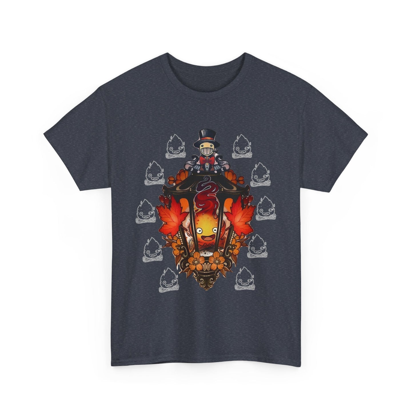 Calcifer T-Shirt – 100% Cotton "Howl's Moving Castle" Studio Ghibli Fire Demon Tee for Anime Fans