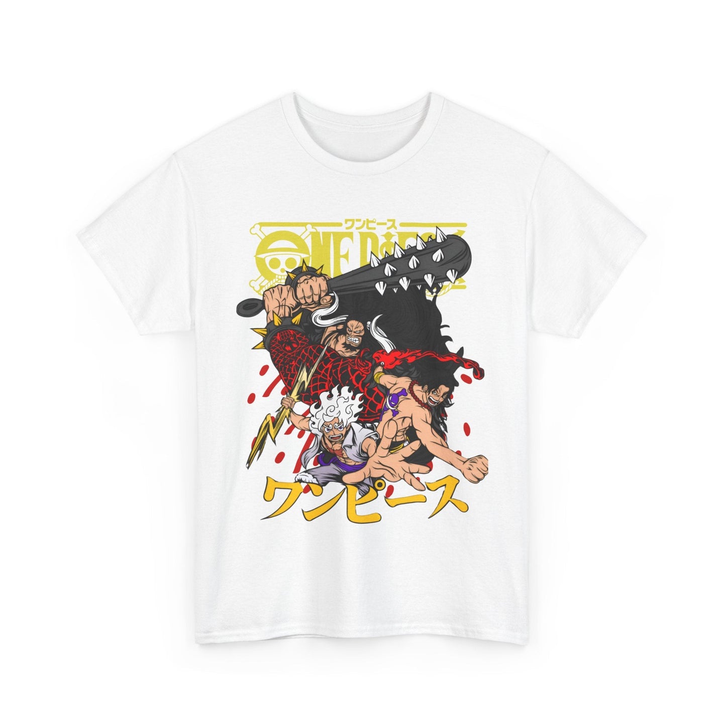 Kaido, Luffy & Ace T-Shirt – 100% Cotton One Piece Anime Tee for Fans