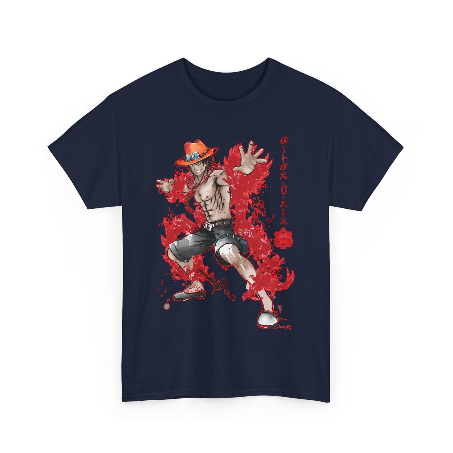 Portgas D. Ace One Piece T-Shirt – 100% Cotton Anime Tee for Fans