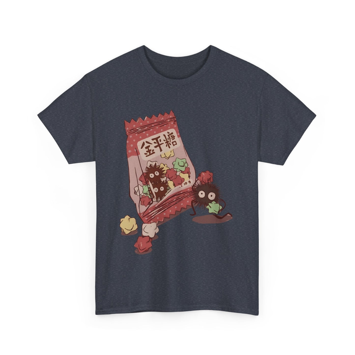 Soot Sprites Candy T-Shirt – 100% Cotton Cute Studio Ghibli Anime Tee