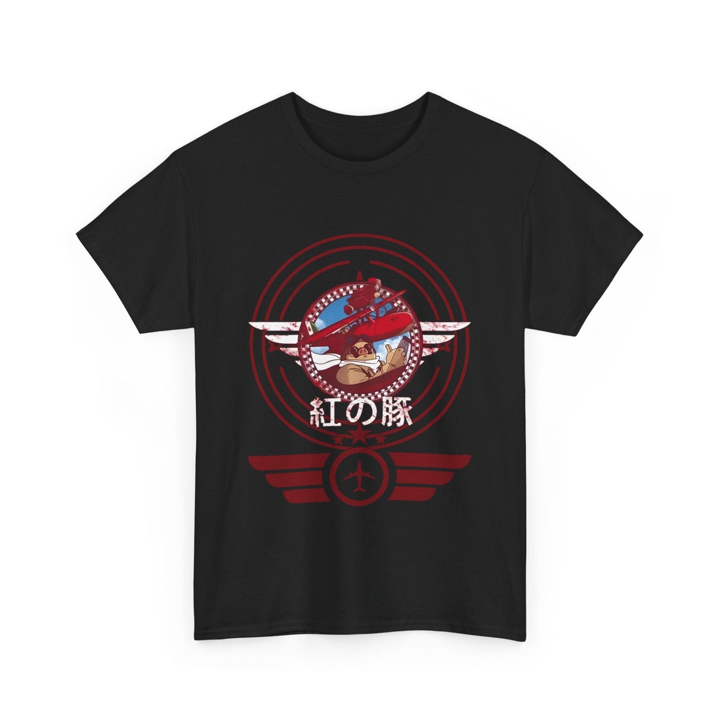 Porco Rosso Aviator T-Shirt – 100% Cotton Studio Ghibli Pilot Anime Tee