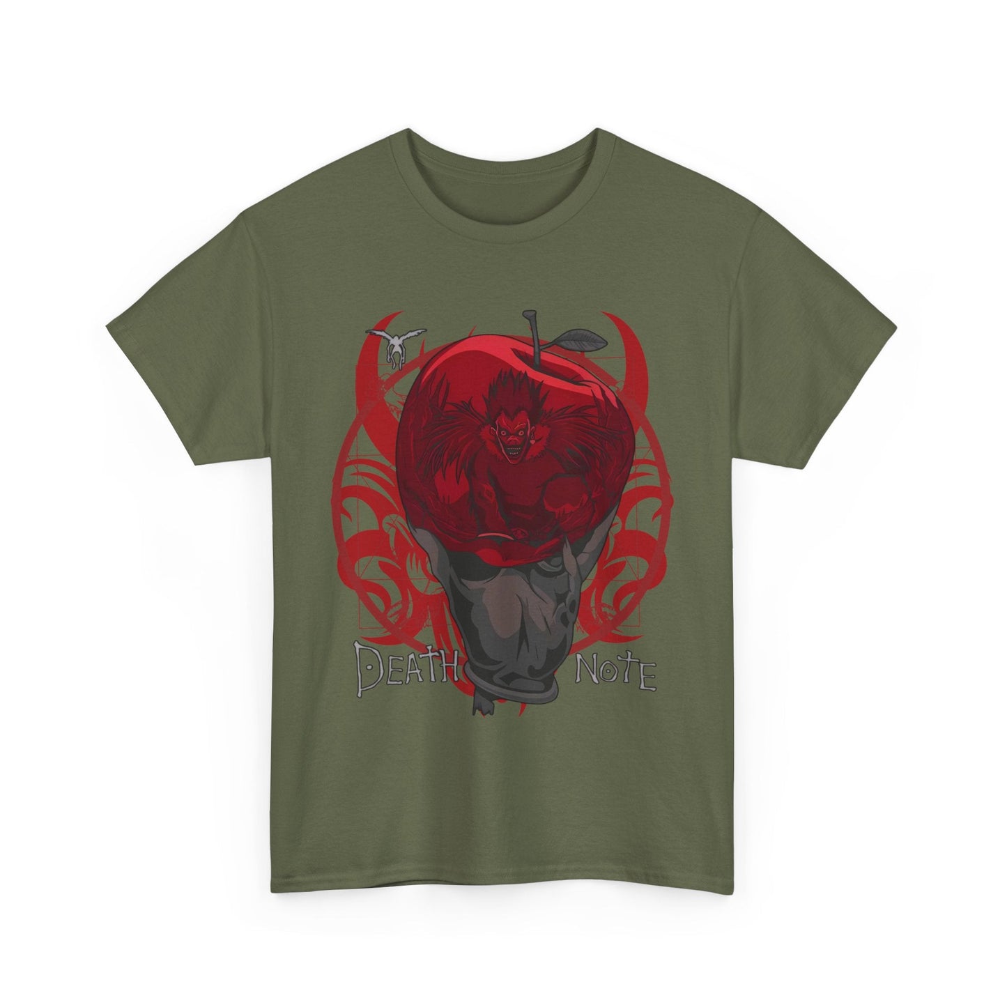 Death Note Apple T-Shirt – 100% Cotton Anime Tee Featuring Ryuk’s Iconic Red Apple