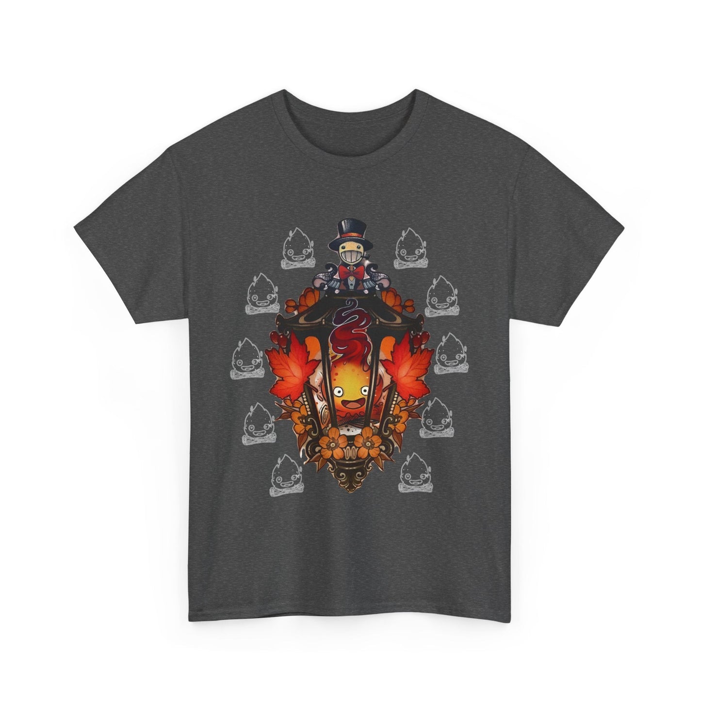 Calcifer T-Shirt – 100% Cotton "Howl's Moving Castle" Studio Ghibli Fire Demon Tee for Anime Fans