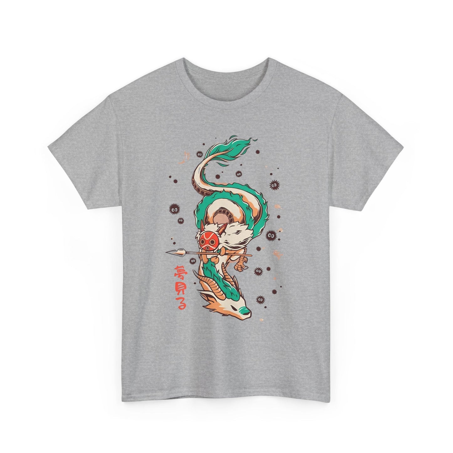 Haku and Princess Mononoke T-Shirt – 100% Cotton Studio Ghibli Inspired Tee