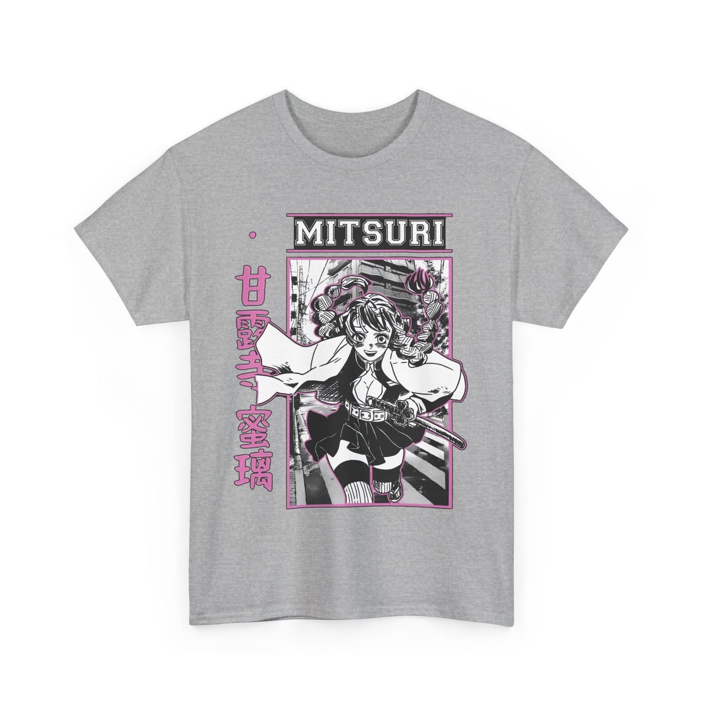 Mitsuri Kanroji T-Shirt – 100% Cotton Demon Slayer Love Hashira Anime Tee