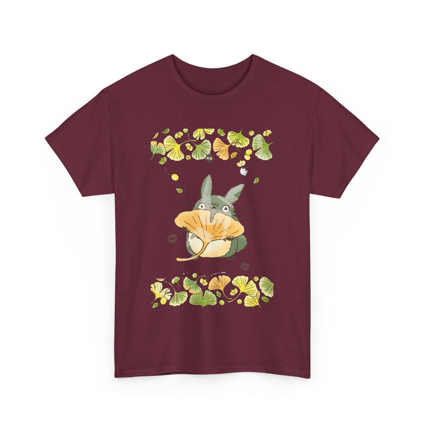 Totoro Flowers Dream T-Shirt – 100% Cotton Gildan 5000 | Studio Ghibli Aesthetic Anime Tee