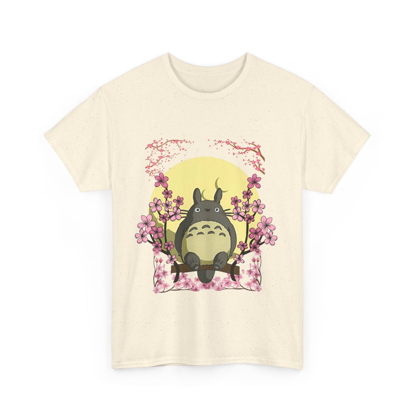 Totoro Sakura Moon T-Shirt – 100% Cotton Studio Ghibli Cherry Blossom Tee