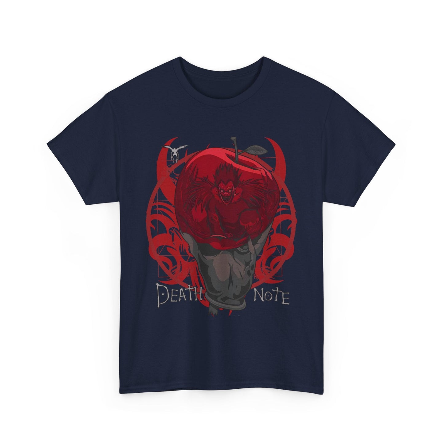 Death Note Apple T-Shirt – 100% Cotton Anime Tee Featuring Ryuk’s Iconic Red Apple