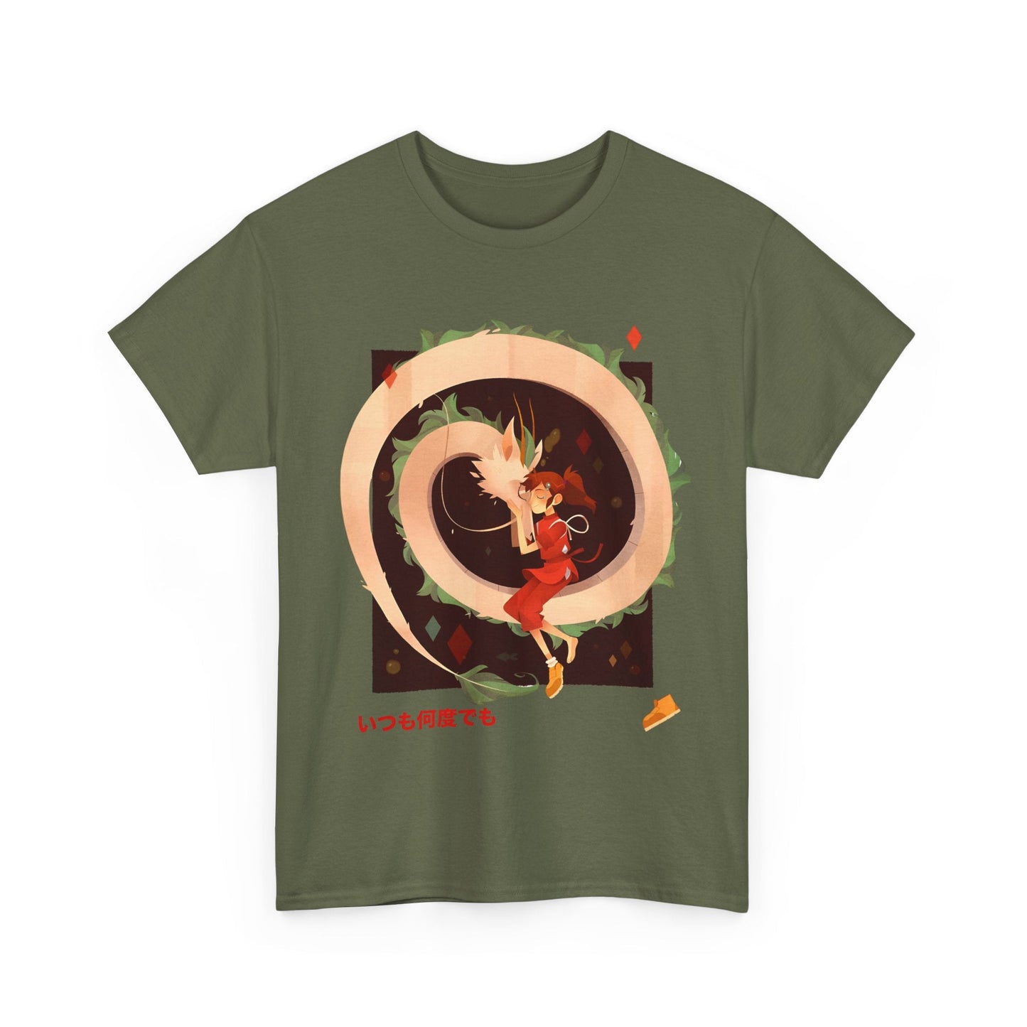 Spirited Away Love T-Shirt – 100% Cotton Studio Ghibli Tee for Anime Fans