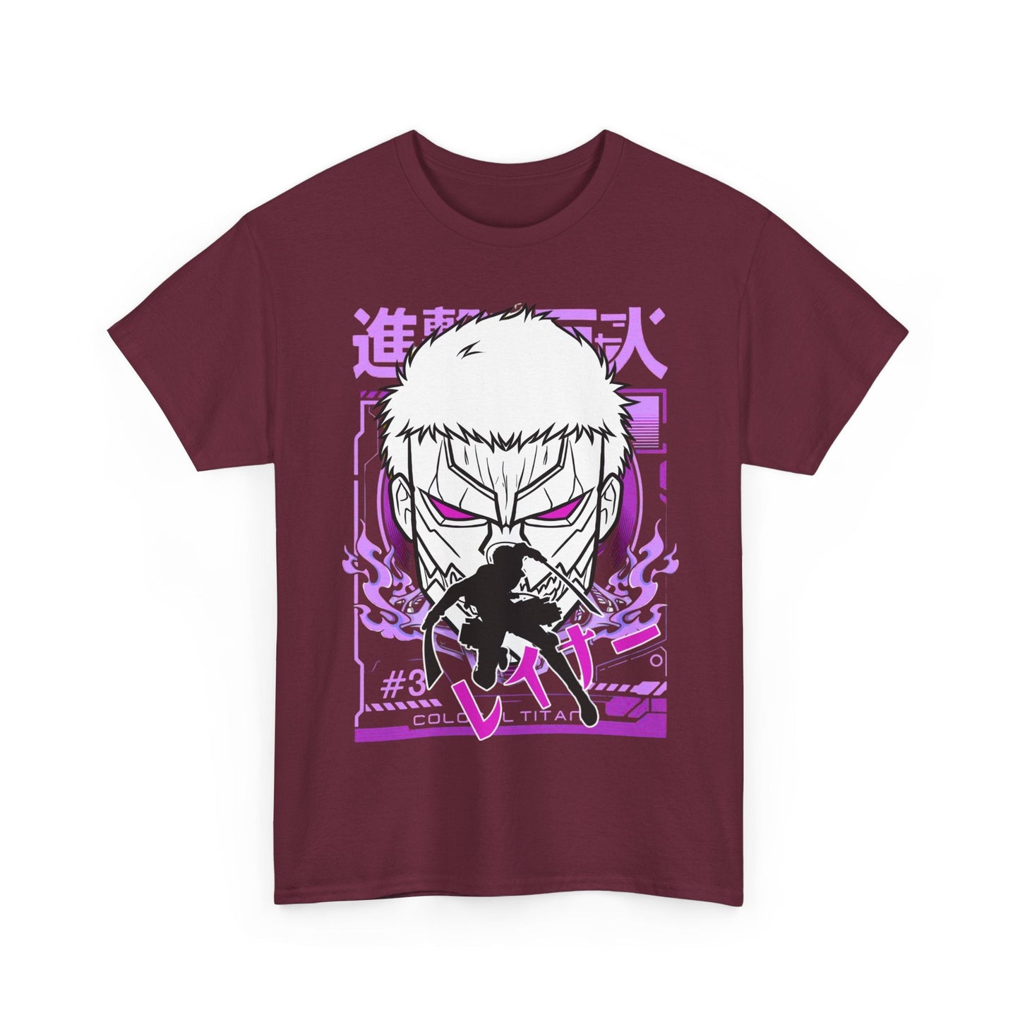 Reiner Braun T-Shirt – 100% Cotton Attack On Titan Anime Tee for AOT Fans
