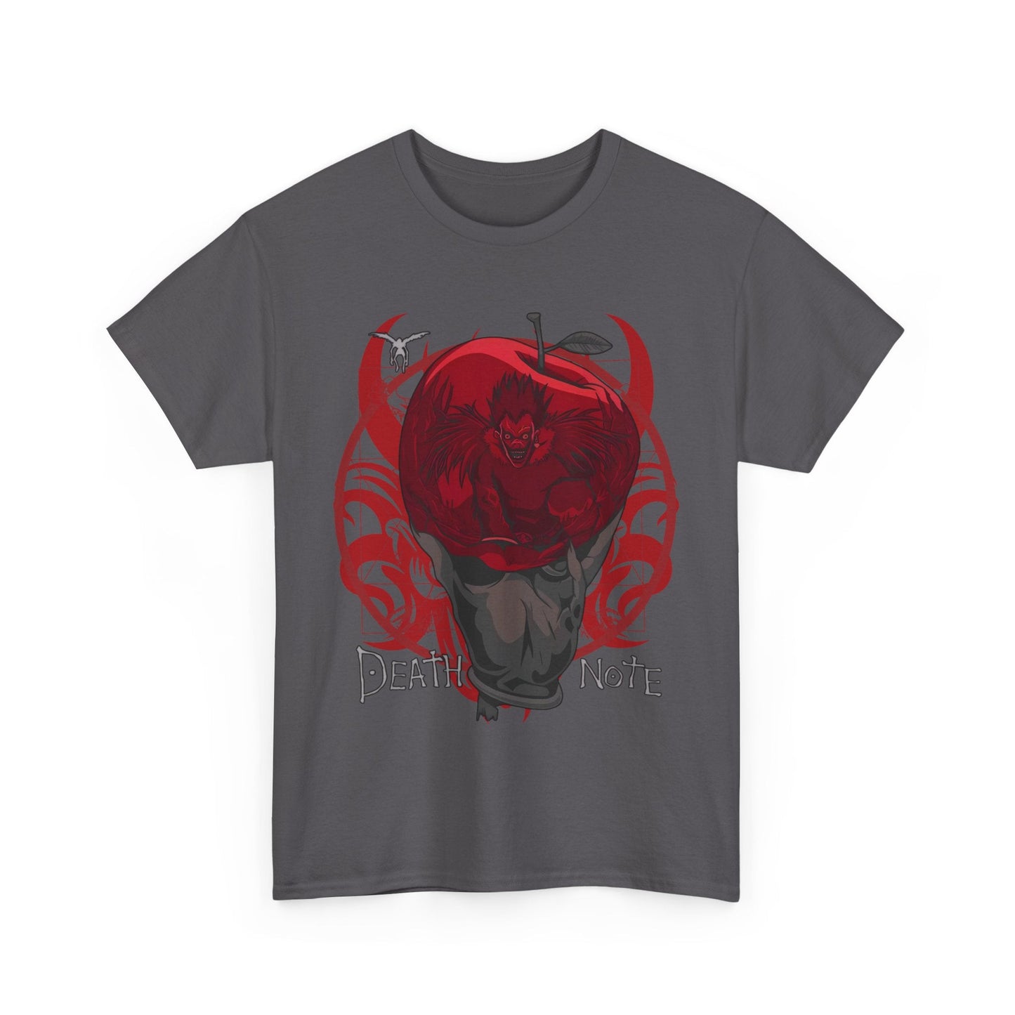Death Note Apple T-Shirt – 100% Cotton Anime Tee Featuring Ryuk’s Iconic Red Apple