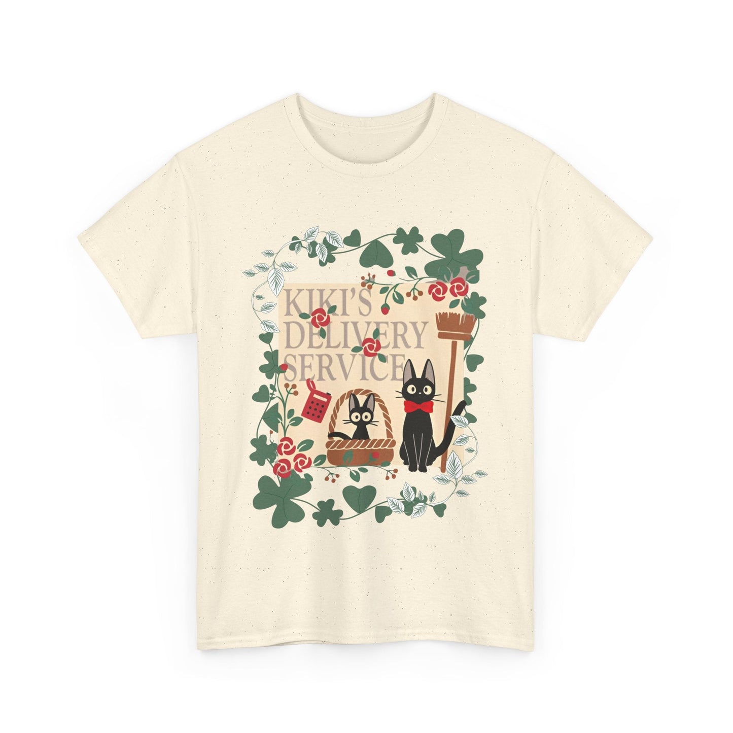 Kiki’s Delivery Service T-Shirt – 100% Cotton Studio Ghibli Tee Featuring Kiki and Jiji