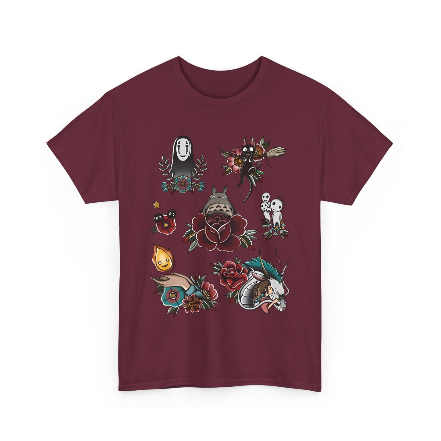 Studio Ghibli Characters T-Shirt – 100% Cotton Anime Tee Featuring Iconic Ghibli Designs