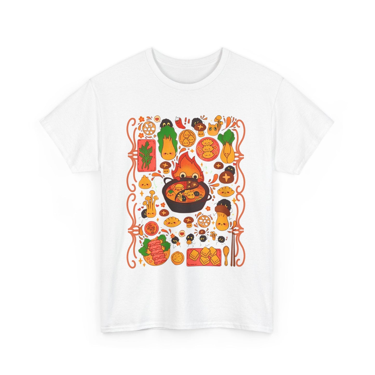 Calcifer Breakfast T-Shirt – 100% Cotton Studio Ghibli Shirt Inspired by Howl’s Moving Castle