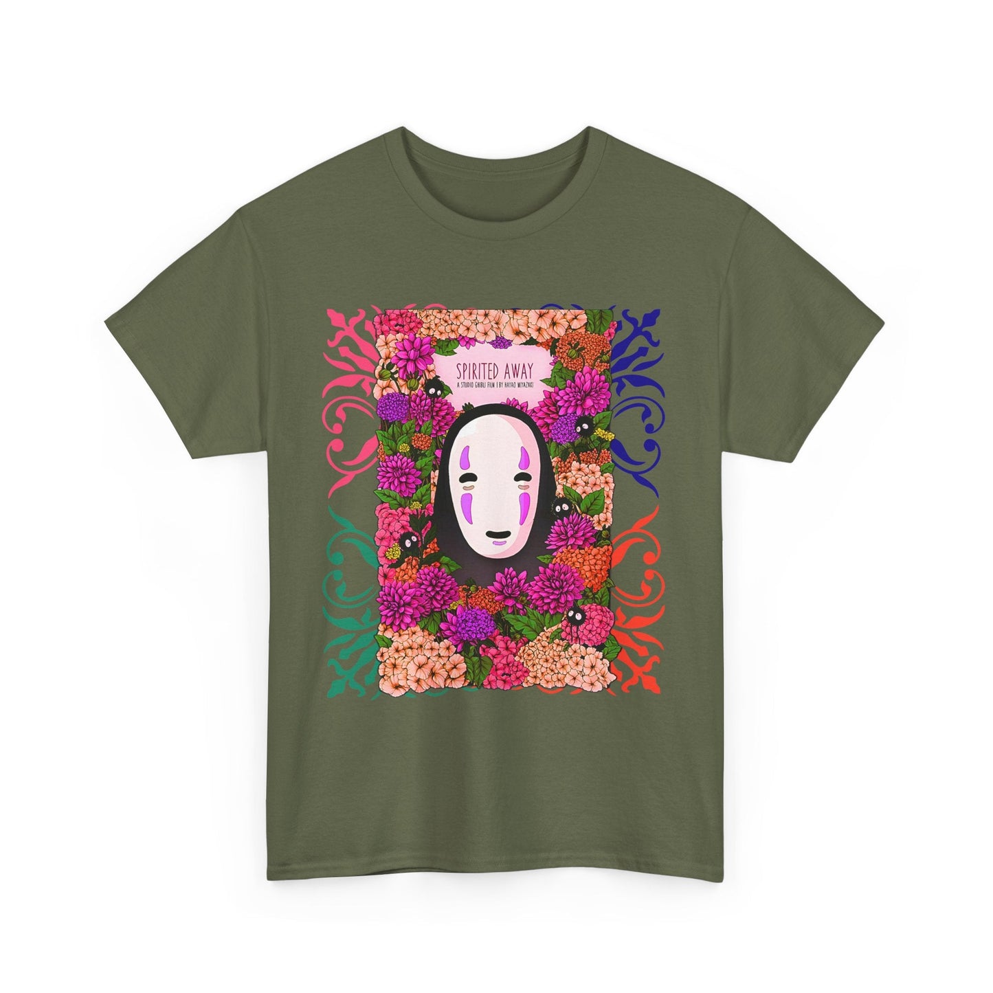 No Face Spirited Away T-Shirt – 100% Cotton Gildan 5000 | Studio Ghibli Anime Tee