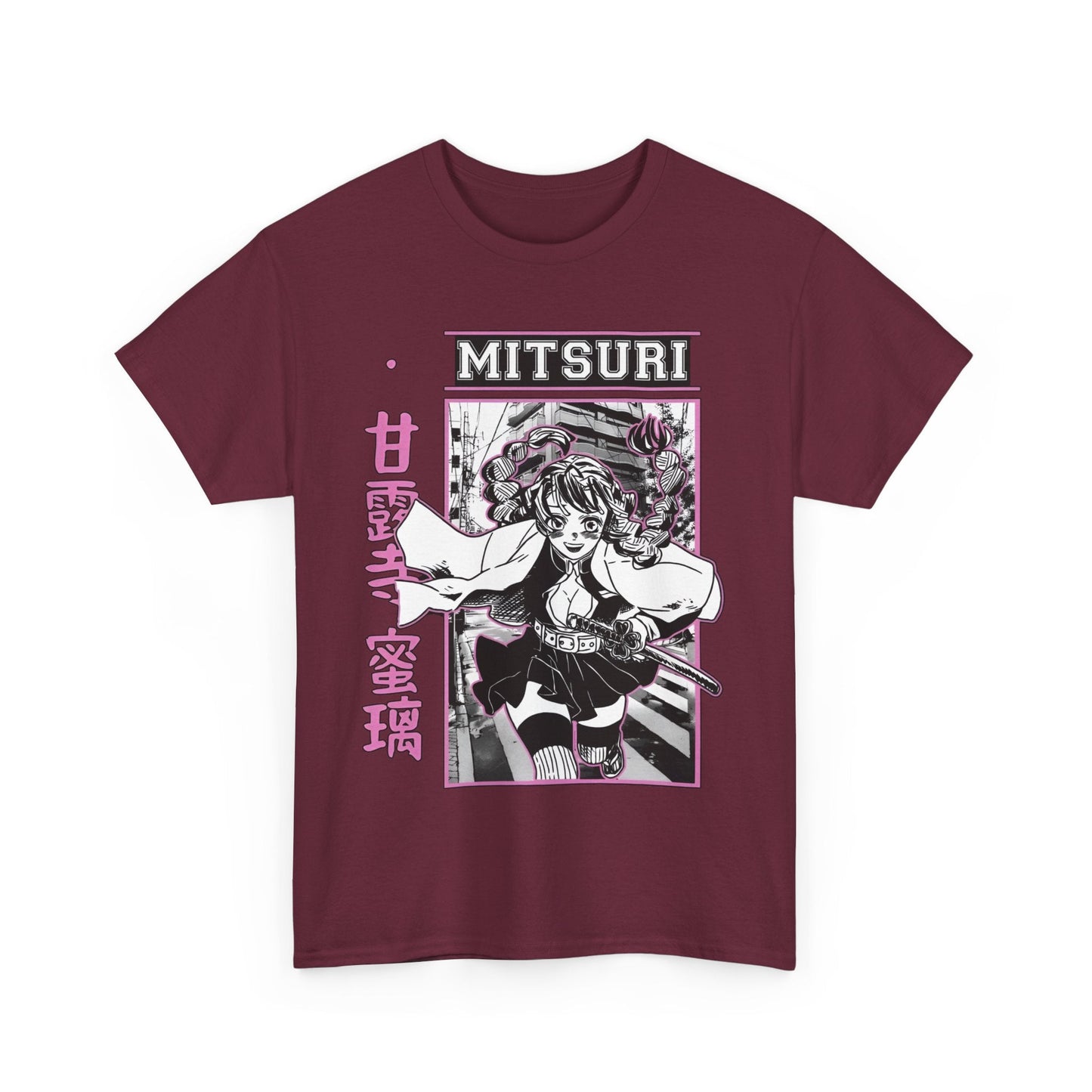 Mitsuri Kanroji T-Shirt – 100% Cotton Demon Slayer Love Hashira Anime Tee