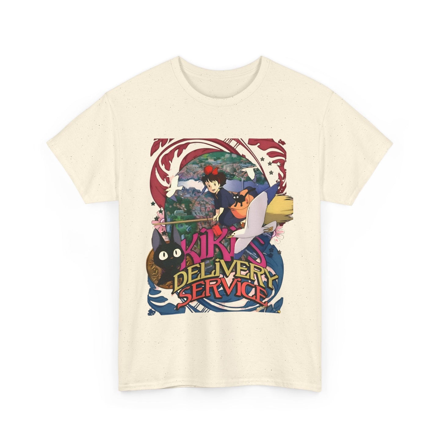 Kiki's Delivery Service Art T-Shirt – 100% Cotton Studio Ghibli Anime Tee for Fans
