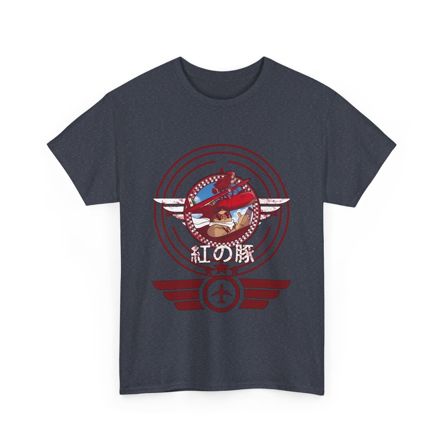 Porco Rosso Aviator T-Shirt – 100% Cotton Studio Ghibli Pilot Anime Tee