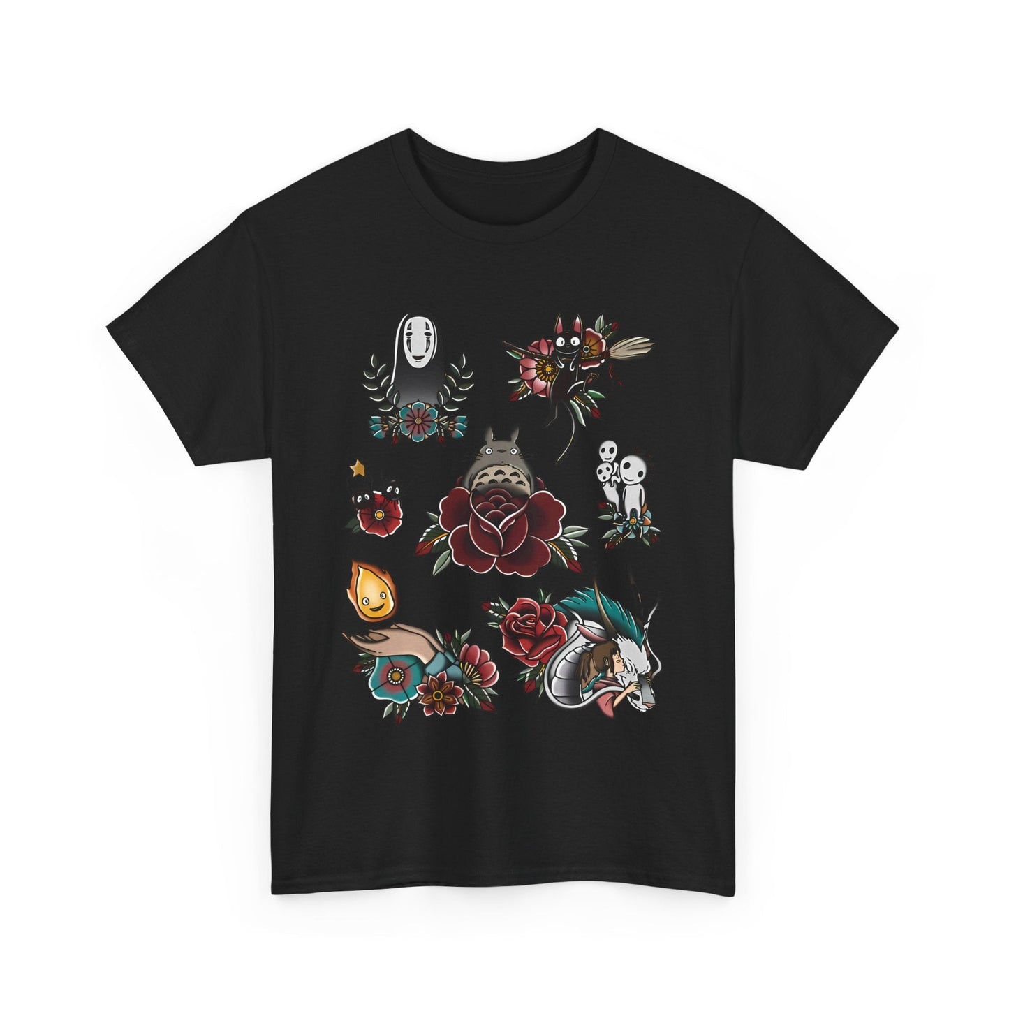 Studio Ghibli Characters T-Shirt – 100% Cotton Anime Tee Featuring Iconic Ghibli Designs