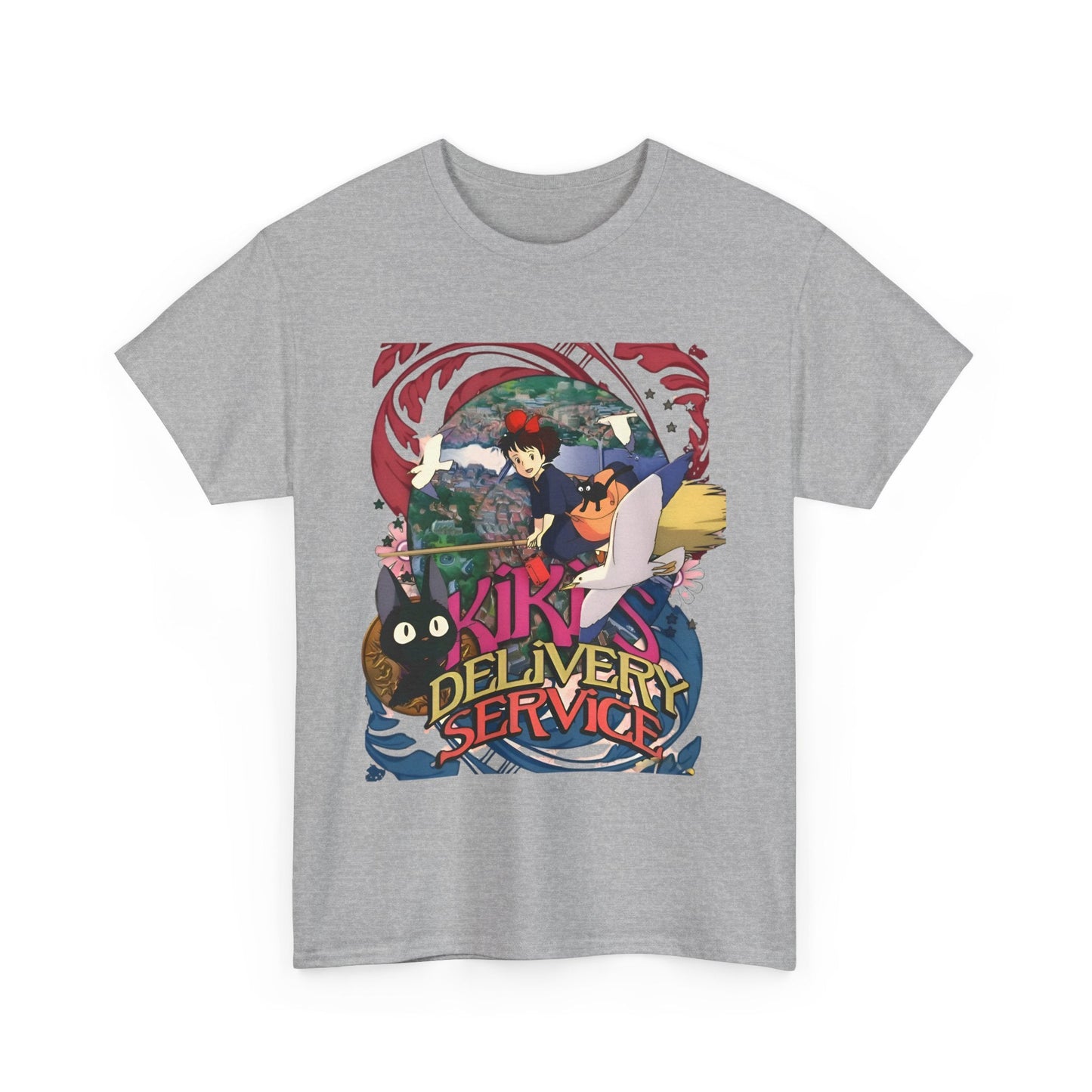 Kiki's Delivery Service Art T-Shirt – 100% Cotton Studio Ghibli Anime Tee for Fans