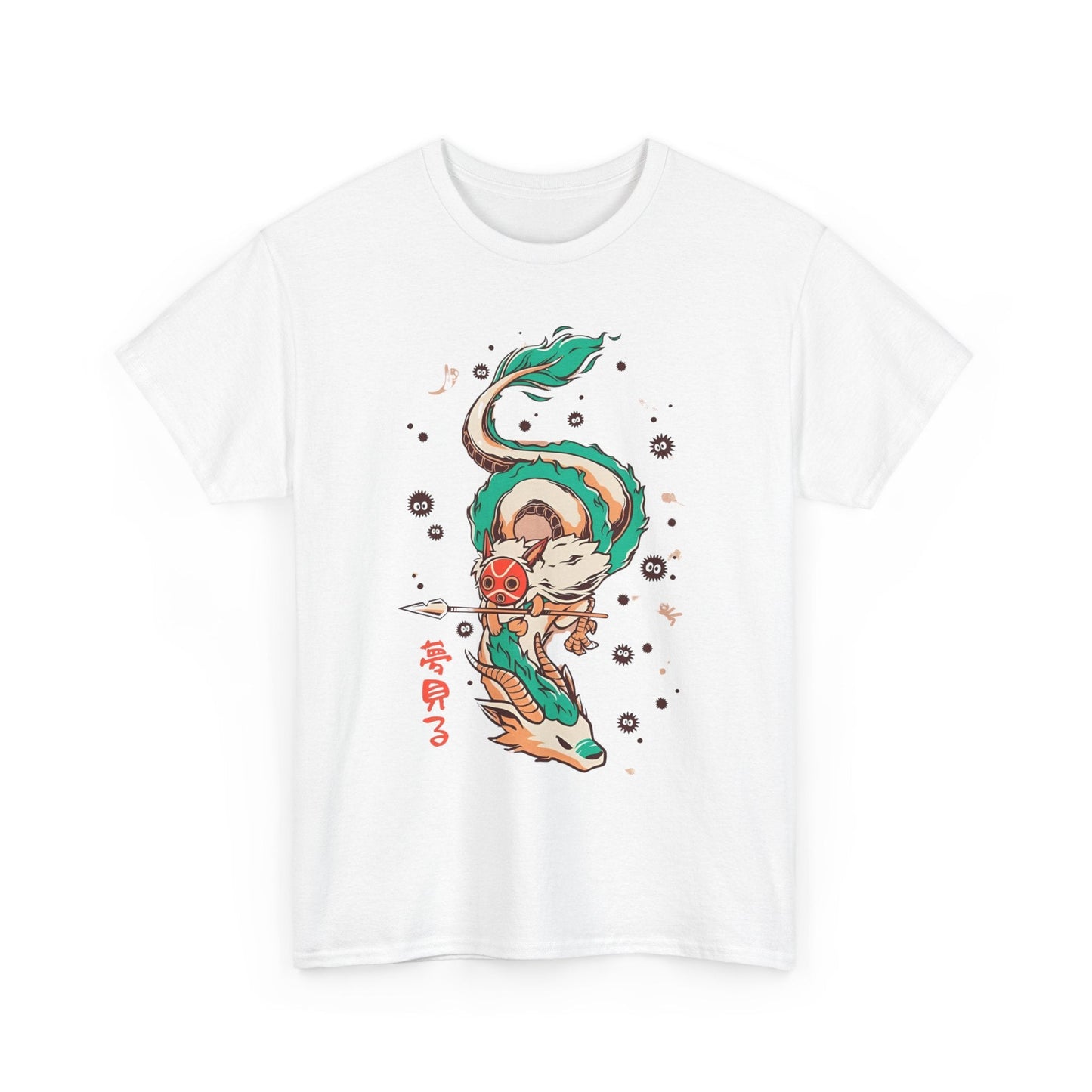 Haku and Princess Mononoke T-Shirt – 100% Cotton Studio Ghibli Inspired Tee