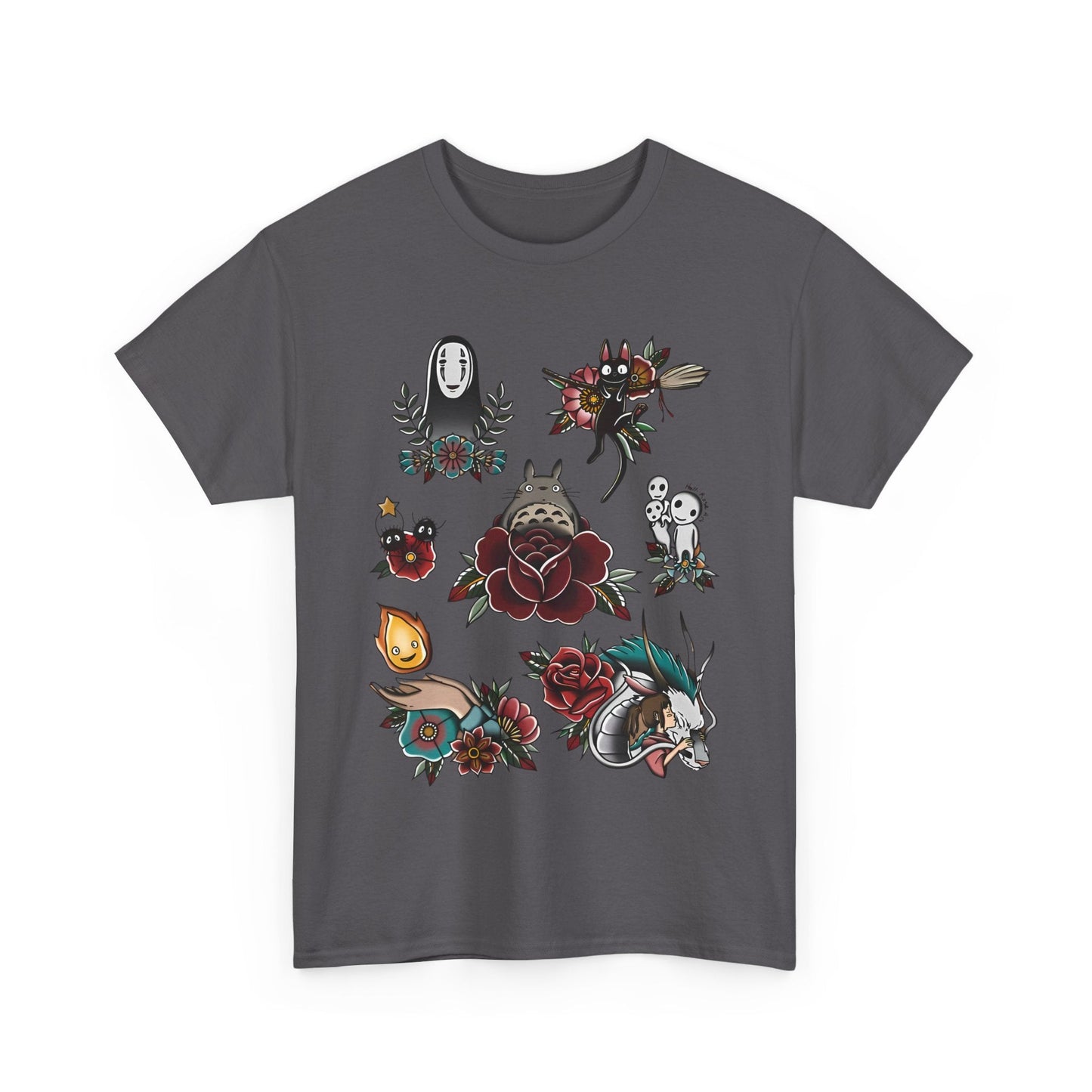 Studio Ghibli Characters T-Shirt – 100% Cotton Anime Tee Featuring Iconic Ghibli Designs