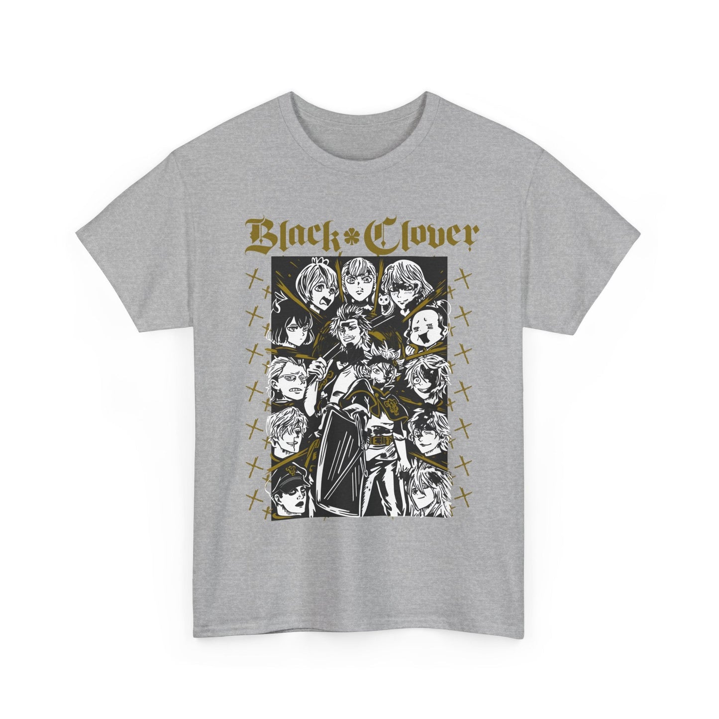 Black Clover Characters T-Shirt – 100% Cotton Anime Tee – Asta Yuno Noelle Shirt for Anime Fans