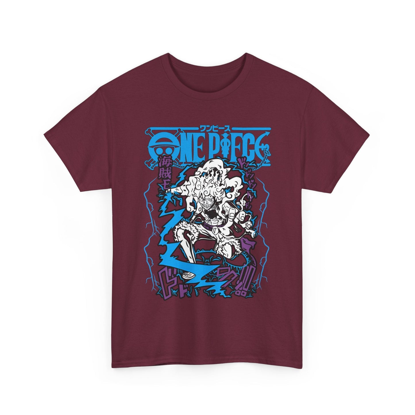 Luffy Gear Transformation T-Shirt – 100% Cotton Anime Tee | One Piece Gear 5 Shirt