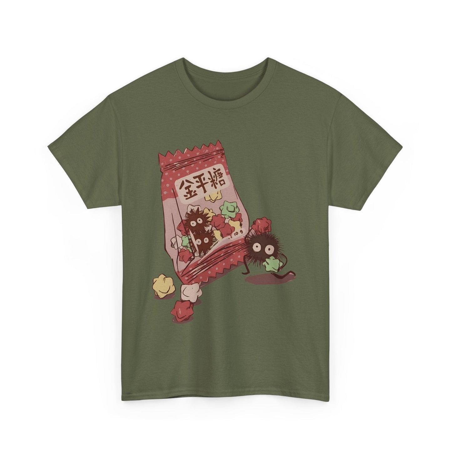 Soot Sprites Candy T-Shirt – 100% Cotton Cute Studio Ghibli Anime Tee