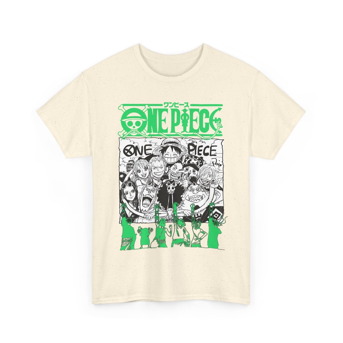 One Piece Characters T-Shirt – 100% Cotton Anime Shirt Featuring Straw Hat Crew