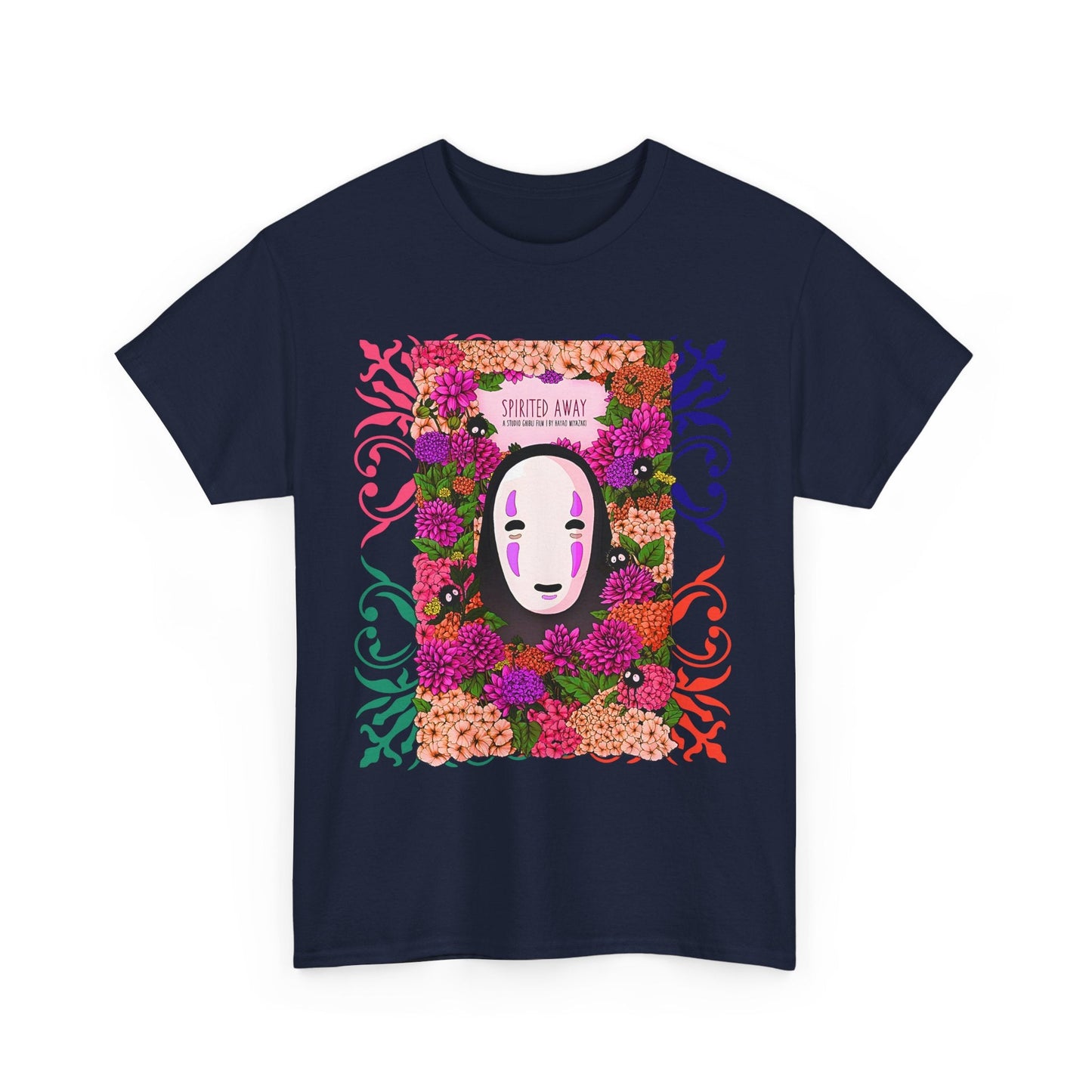 No Face Spirited Away T-Shirt – 100% Cotton Gildan 5000 | Studio Ghibli Anime Tee